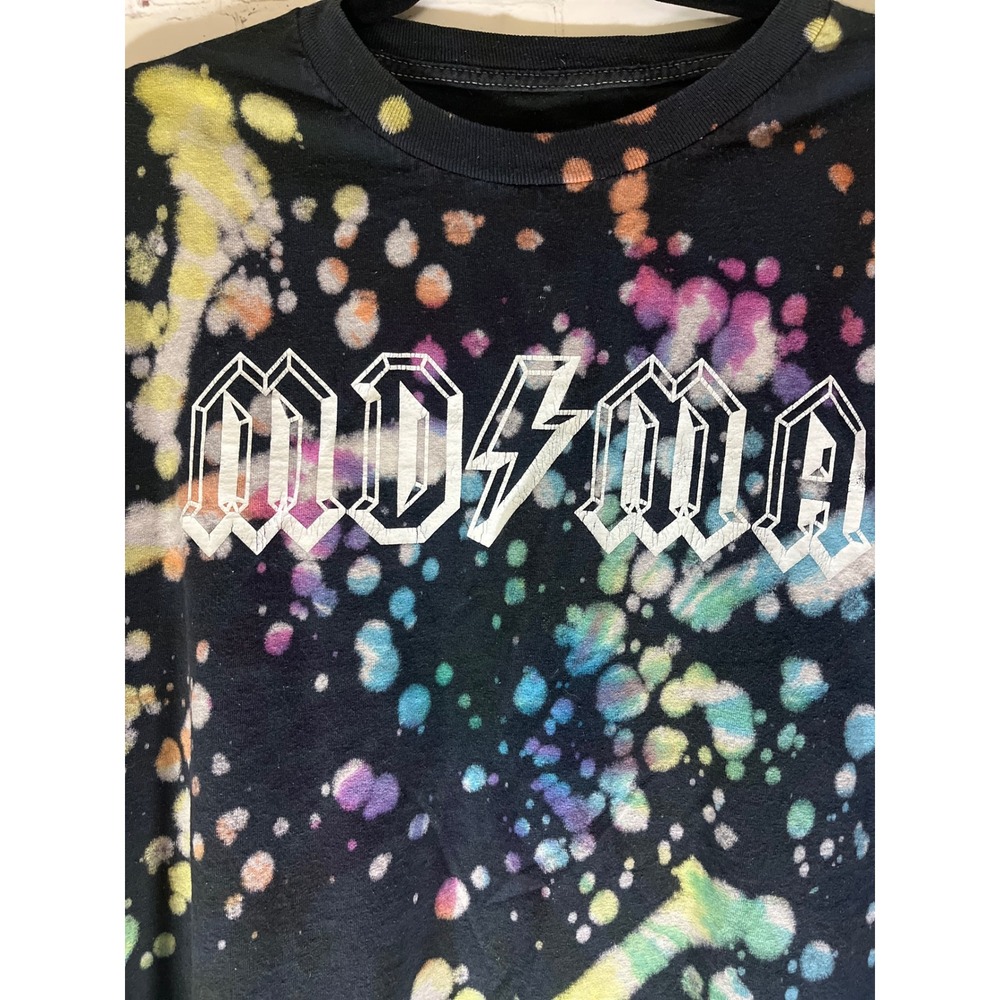 Fashion Nova MDMA Graphic Tie‎ Dye T-Shirt Black Rainbow Mens XL - Picture 3 of 5